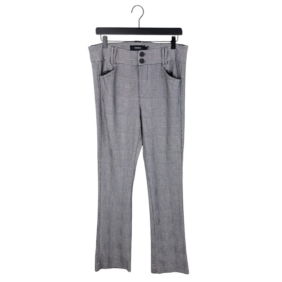 Torrid Studio Ponte High-Rise Trouser Boot-Cut Pants Women's Size 14 Black Plaid - Picture 1 of 10